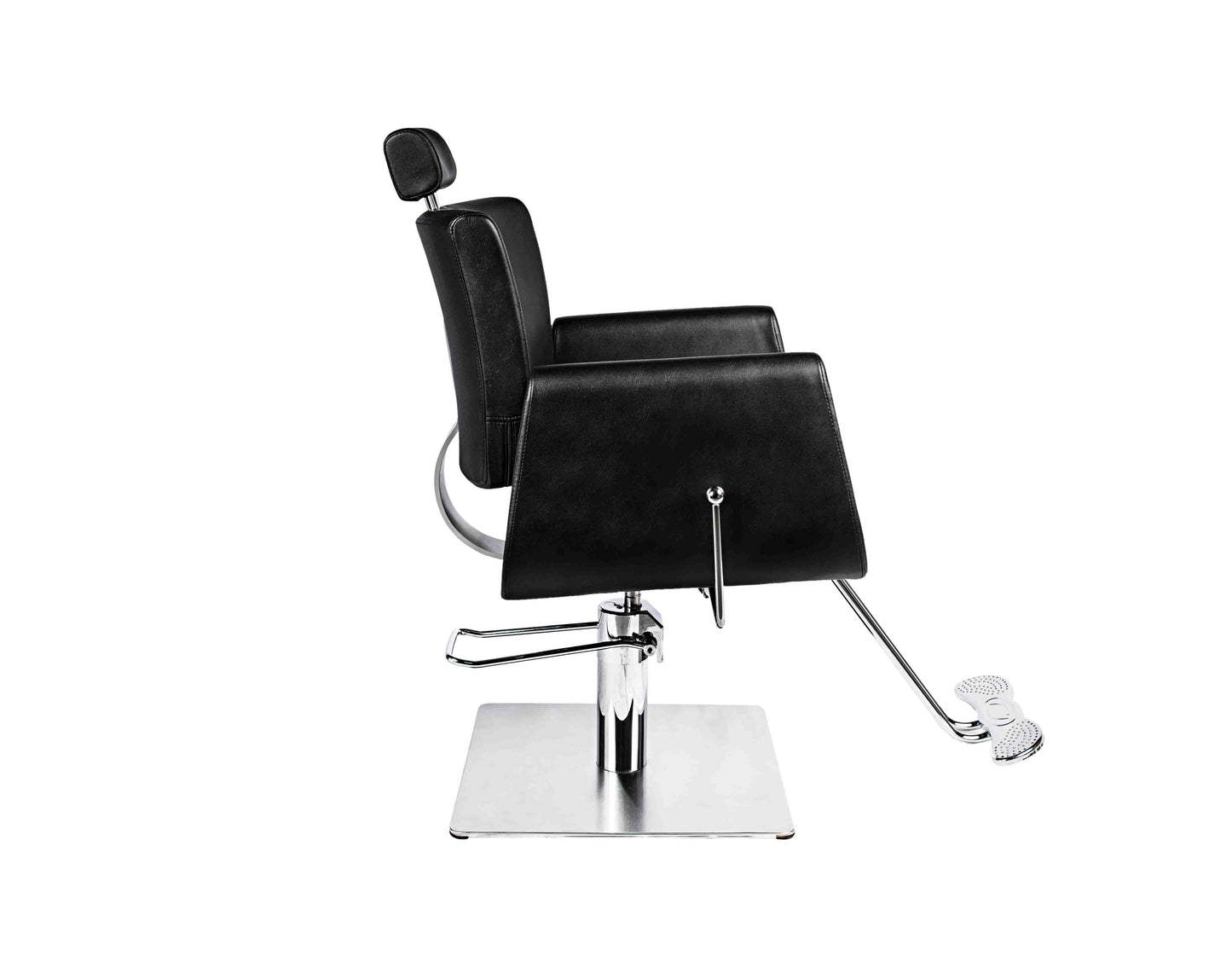 Silla Mireya Q – Negra Reclinable para Peluquería, Estética y Barbería