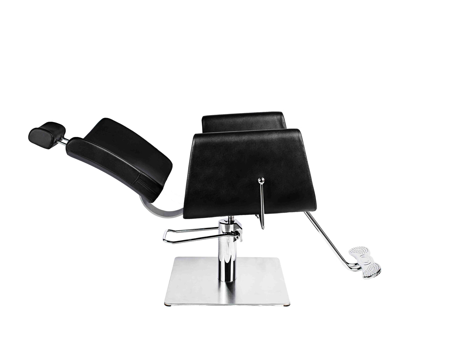 Silla Mireya Q – Negra Reclinable para Peluquería, Estética y Barbería
