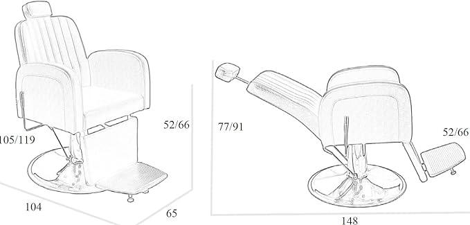 Cadeira reclinável profissional LUNA preta