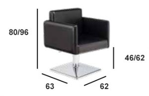 Fauteuil de salon Lillium à base carrée | Style contemporain et confort professionnel