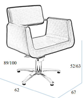 Fauteuil de coiffure Camelia avec piètement étoile