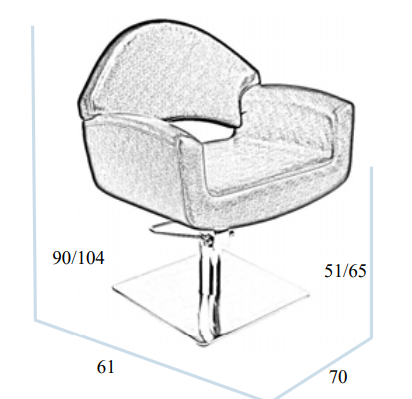 Fauteuil de coiffure RANIA – Confort et design enveloppant