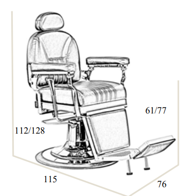 Sillón de Barbero Dante – Negro con Base Cromada y Diseño Profesional