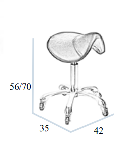 Banqueta branca Selkis para salões de cabeleireiro e estética – Ajustável com rodas