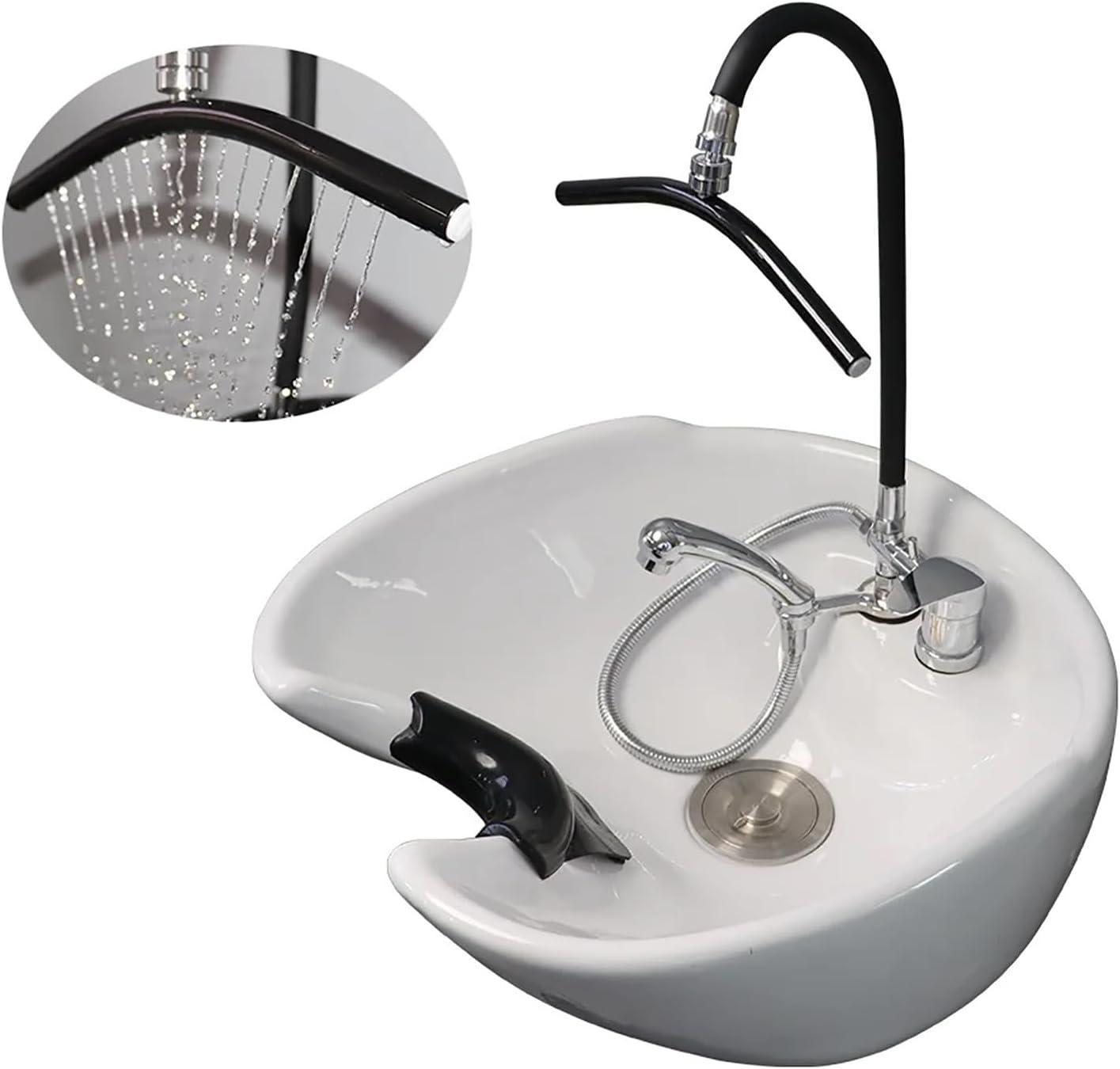 Kit Spa para Lavacabezas – Grifo Cascada con Mezclador Monomando y Ducha Flexible