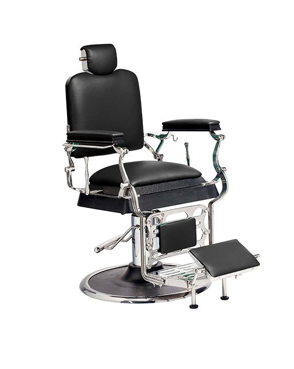 Sillón de Barbero Angelo – Reclinable y Ajustable con Base Hidráulica