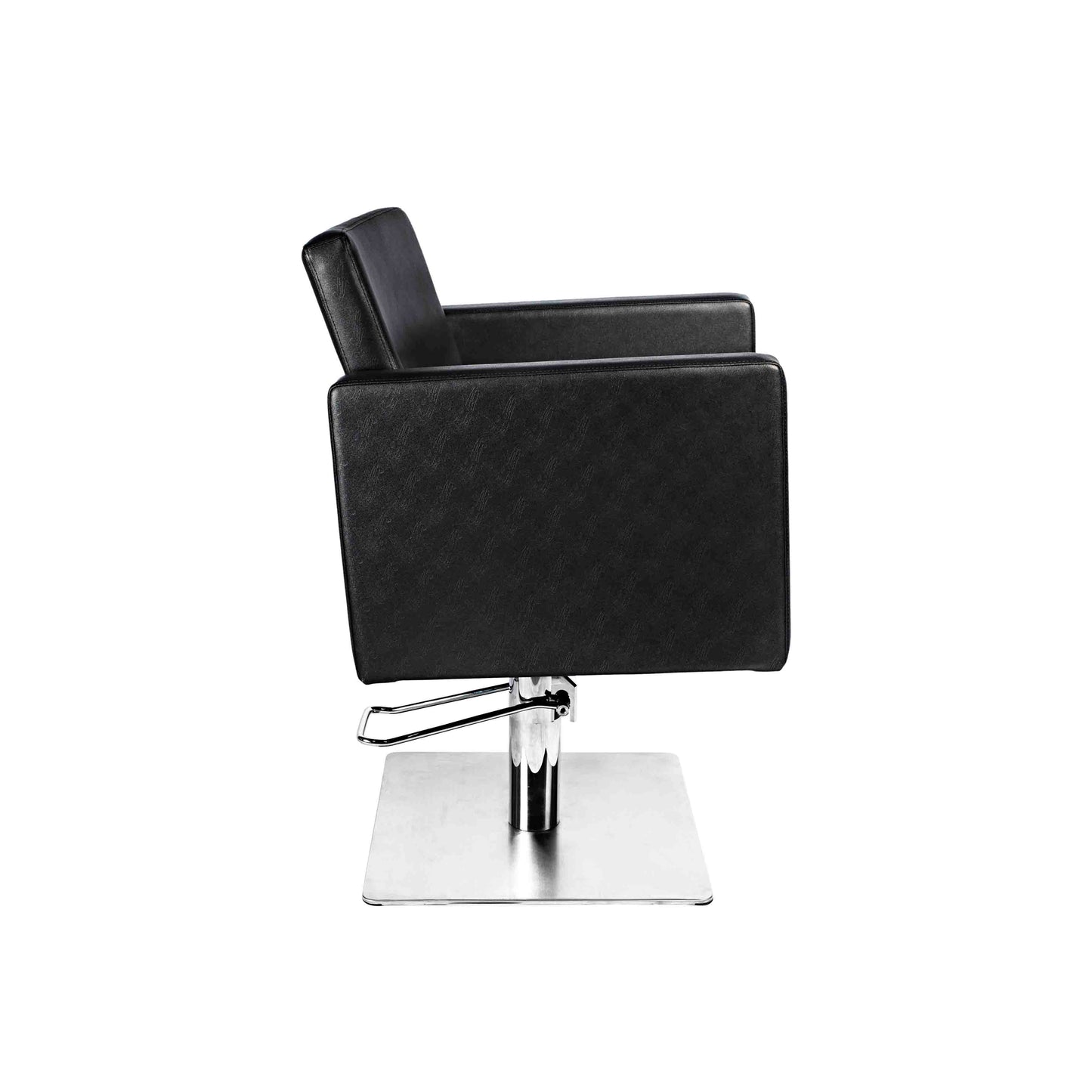Fauteuil de coiffure AIDA Q – Noir avec base carrée et pompe hydraulique