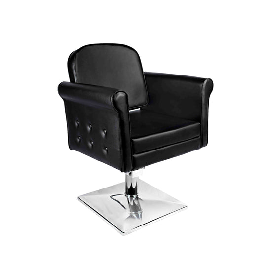 Silla de Peluquería CHESTER II con Base Cuadrada y Estilo Clásico Elegante