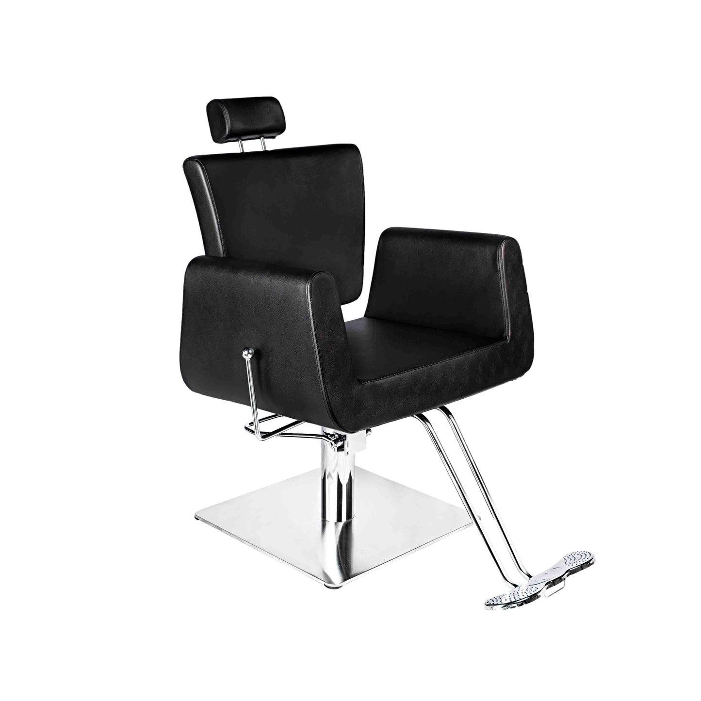 Silla Mireya Q – Negra Reclinable para Peluquería, Estética y Barbería