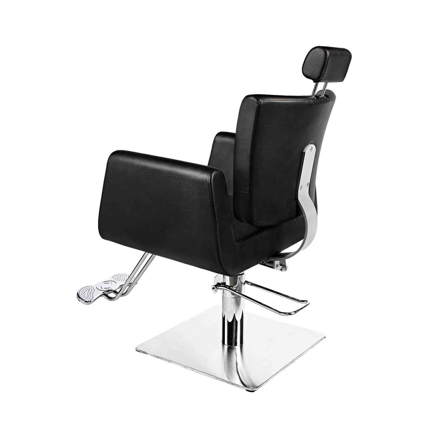 Silla Mireya Q – Negra Reclinable para Peluquería, Estética y Barbería