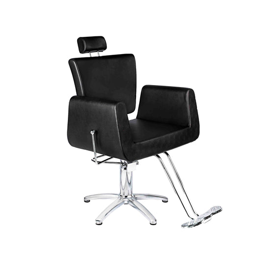 Silla Mireya P – Color Negro -  Reclinable para Peluquería, Estética y Barbería