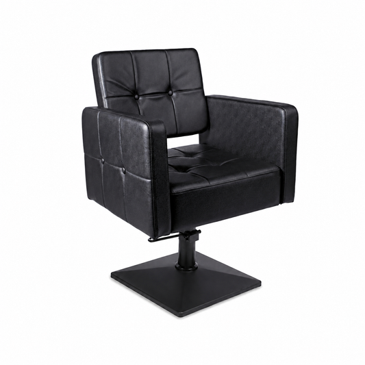 Cadeira de salão AROA com base quadrada | Estilo elegante e estofos acolchoados