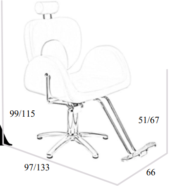Silla de Maquillaje ALEXANDRA – Reclinable con Bomba Hidráulica y Cabecero Ajustable