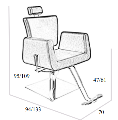 Silla Mireya Q – Negra Reclinable para Peluquería, Estética y Barbería