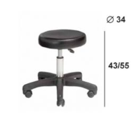 Tabouret SALVIA SR – Sans dossier, réglable et à roulettes