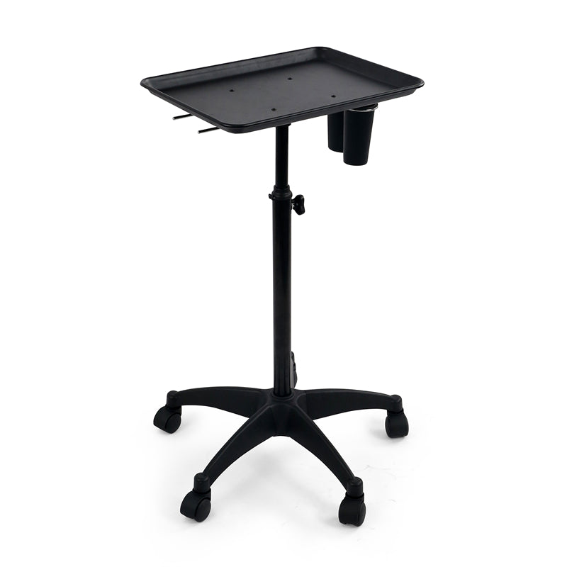 Assistant Techno Noir avec Plateau et Rangement – ​​Assistant Coiffure