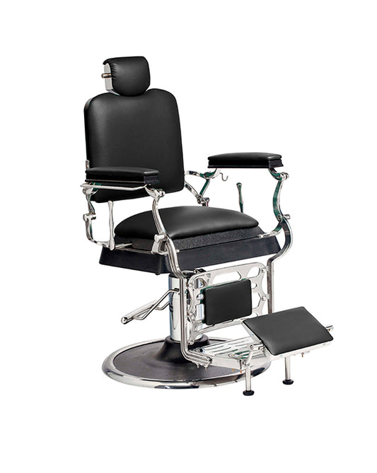 Sillón de Barbero Angelo – Reclinable y Ajustable con Base Hidráulica