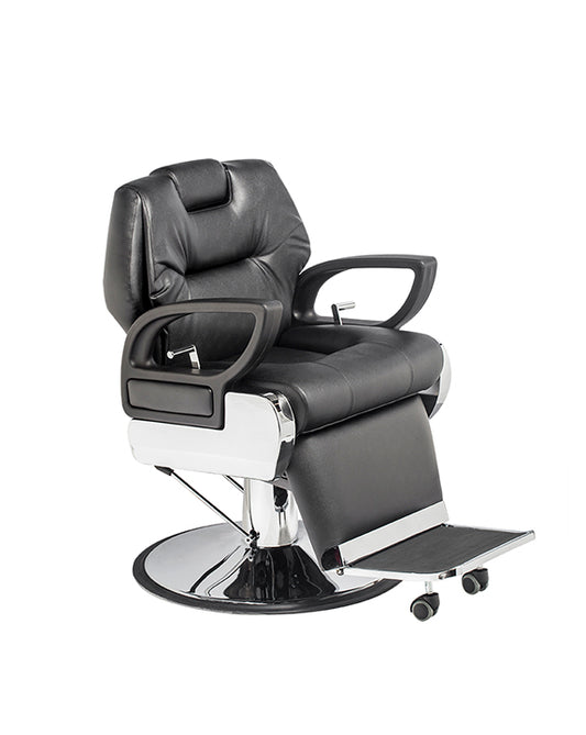 Sillón de Barbero Edipo – Reclinable con Base Hidráulica y Reposapiés con Ruedas
