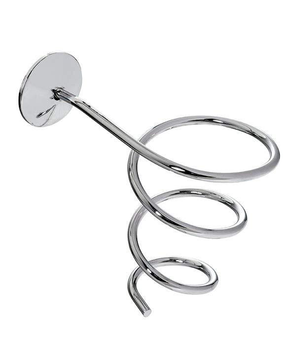 Porta Secador de Peluquería Rizzo | Soporte Profesional de Acero Cromado