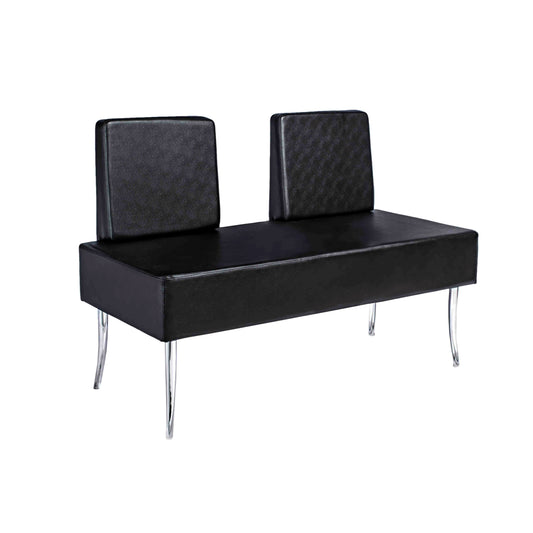 Cadeira de espera Aurora Black – 2 lugares com encosto