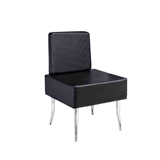 Cadeira Aurora Black para Sala de Espera – 1 Lugar | Estilo Elegante e Durável