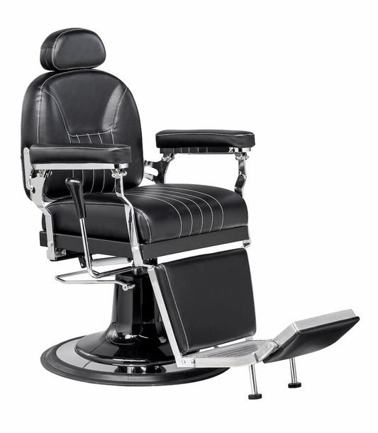 Sillón de Barbero Dante – Negro con Base Cromada y Diseño Profesional