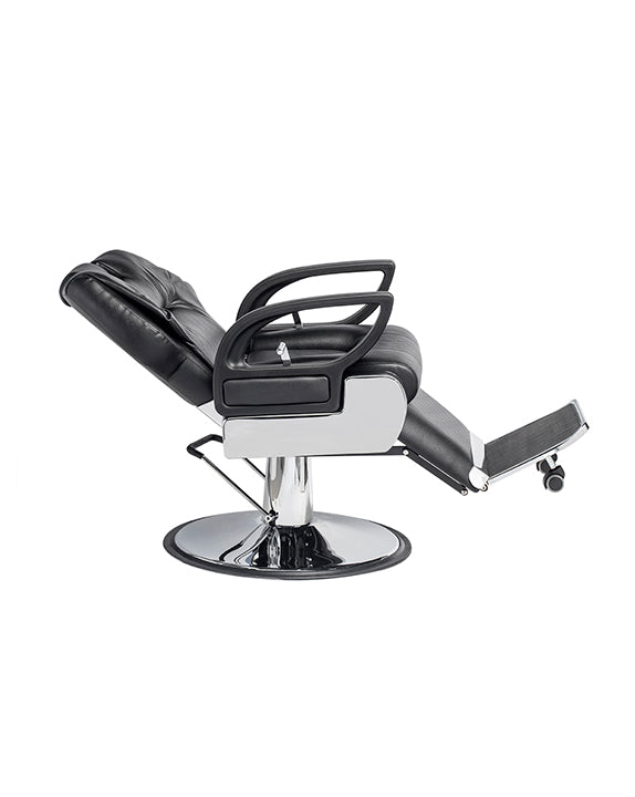 Sillón de Barbero Edipo – Reclinable con Base Hidráulica y Reposapiés con Ruedas
